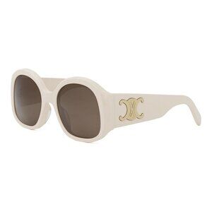 New CELINE Maxi Triomphe White Square CL40305U 25E Sunglasses Women